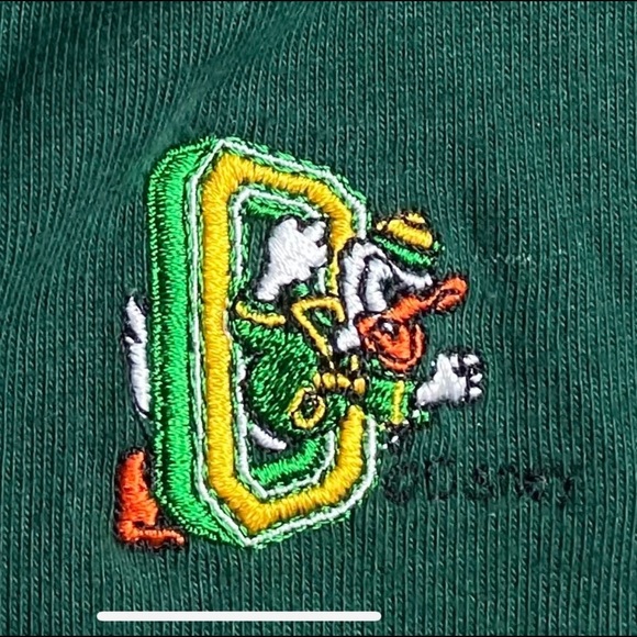 Vintage OREGON DUCKS Donald Duck Disney Embroidered Alumni ATHLETE POLO SHIRT - Picture 2 of 6